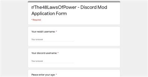 Search Discord Mod Application Template Google Forms. . Discord mod application template google forms